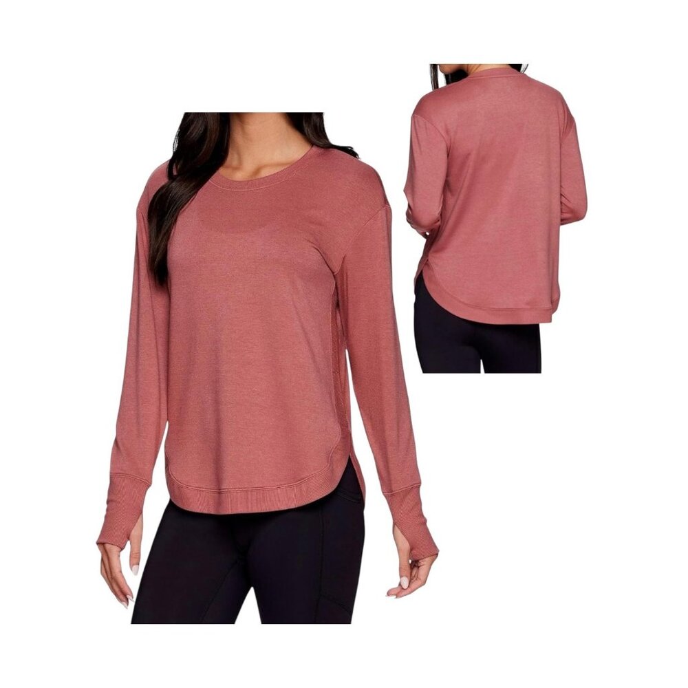 RBX Active Womens Auburn Crewneck Long Sleeve Sweatshirt Size Medium